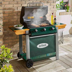 Outback Hunter 3-Burner Hybrid Gas & Charcoal BBQ - Green