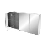 GoodHome Imandra Compact Matt Mirror effect Triple Bathroom Cabinet Mirrored (H)600mm (W)1000mm