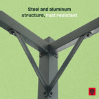 Kilkstrom Alizé Square Pergola, (W)3m x (D)2.9m x (H)2.33m