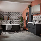 GoodHome Imandra Compact Matt Mirror effect Triple Bathroom Cabinet Mirrored (H)600mm (W)1000mm
