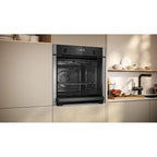 NEFF Slide&Hide B6ACH7AN7B Built-in Single Multi-function pyrolytic Electric Oven - Black stainless steel effect