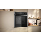 NEFF Slide&Hide B6ACH7AN7B Built-in Single Multi-function pyrolytic Electric Oven - Black stainless steel effect