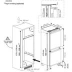 Beko BCFD450 Frost Free Integrated Fridge Freezer, Sliding Hinge, 50/50, E Rated