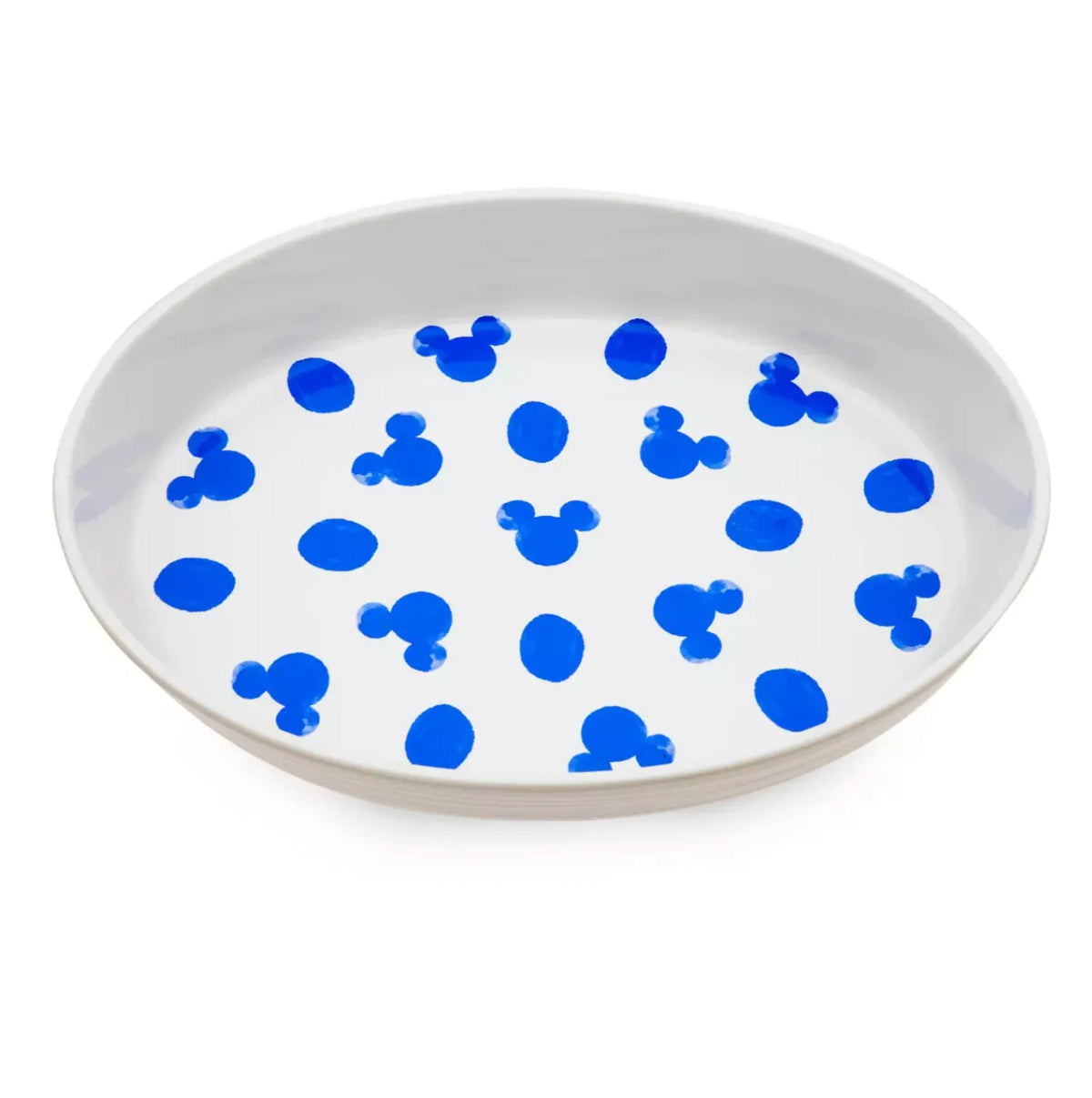 Disney Parks Homestead Blue Mickey Icon and Polka Dots Kitchen Ceramic Tray