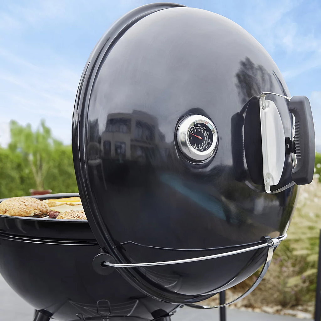 GoodHome Elland Black Charcoal Round BBQ 57cm