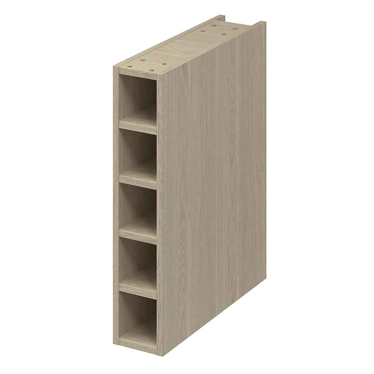 GoodHome Caraway Matt oak effect Wine rack, (H)720mm(W)150mm