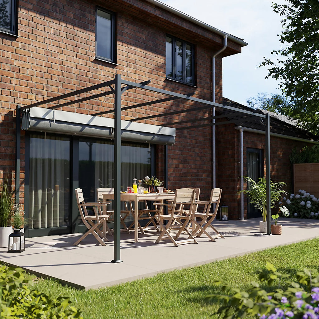 Klikstrom Alizé Rectangular Pergola, (W)3.95m x (D)2.9m x (H)2.33m