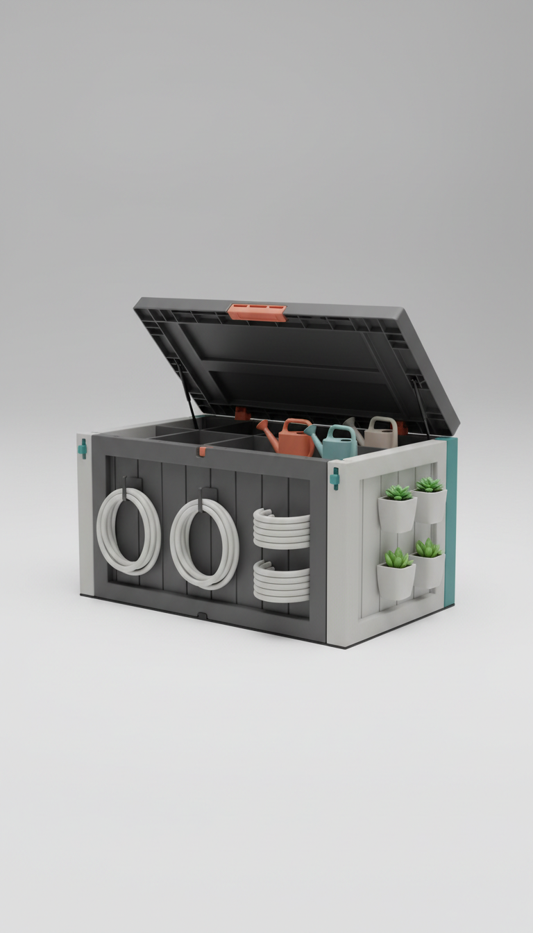 Composite outdoor storage box