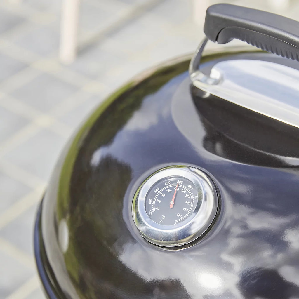 GoodHome Elland Black Charcoal Round BBQ 47cm