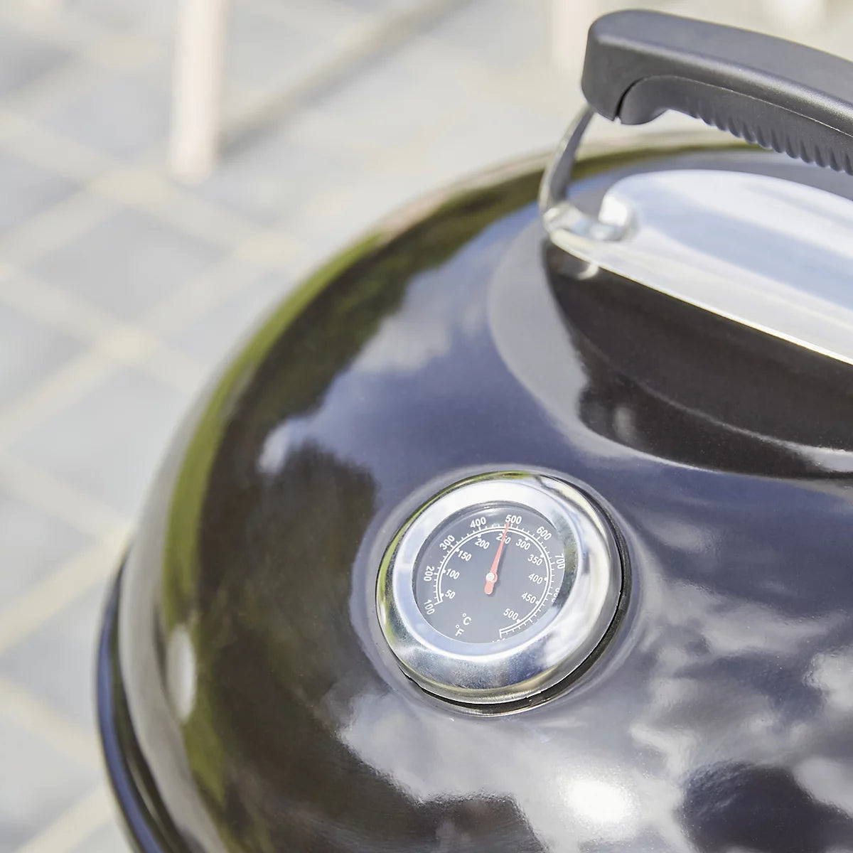 GoodHome Elland Black Charcoal Round BBQ 47cm