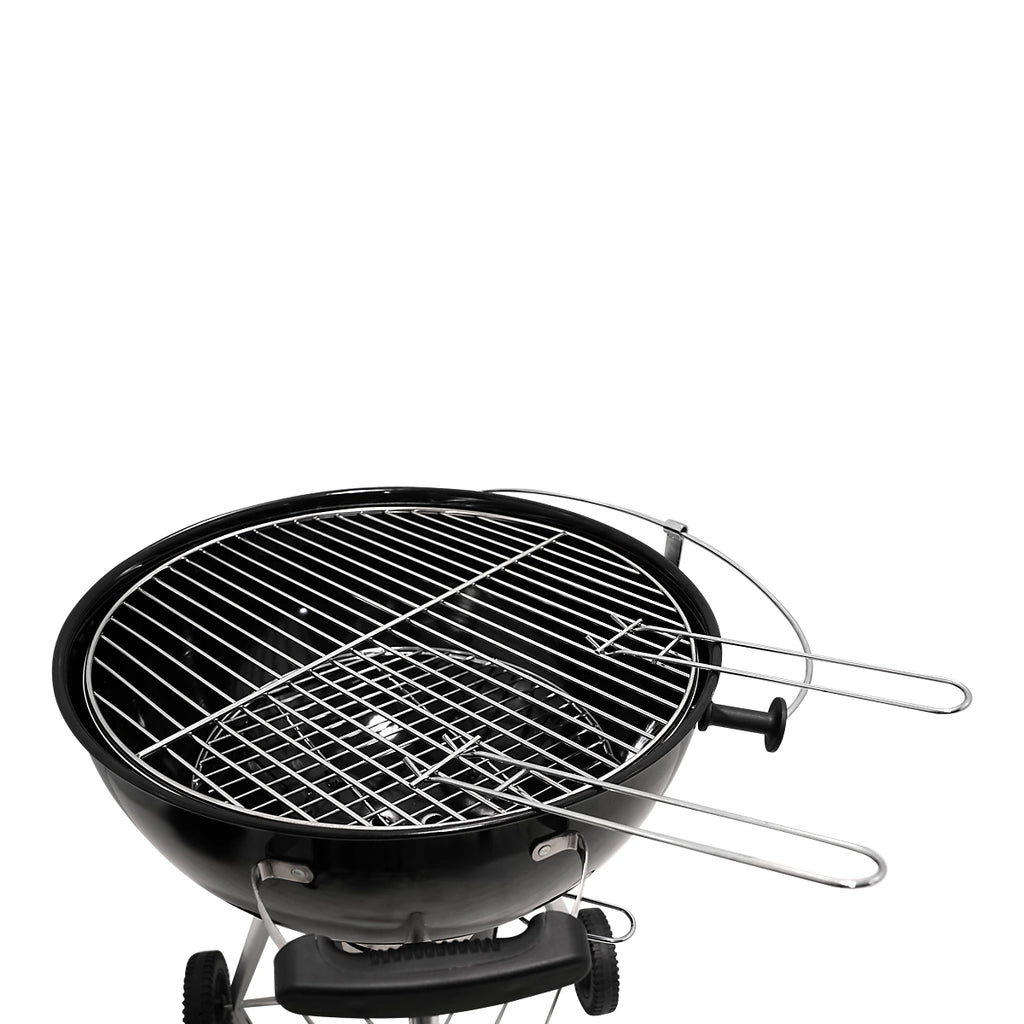 GoodHome Elland Black Charcoal Round BBQ 47cm
