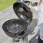 GoodHome Elland Black Charcoal Round BBQ 47cm