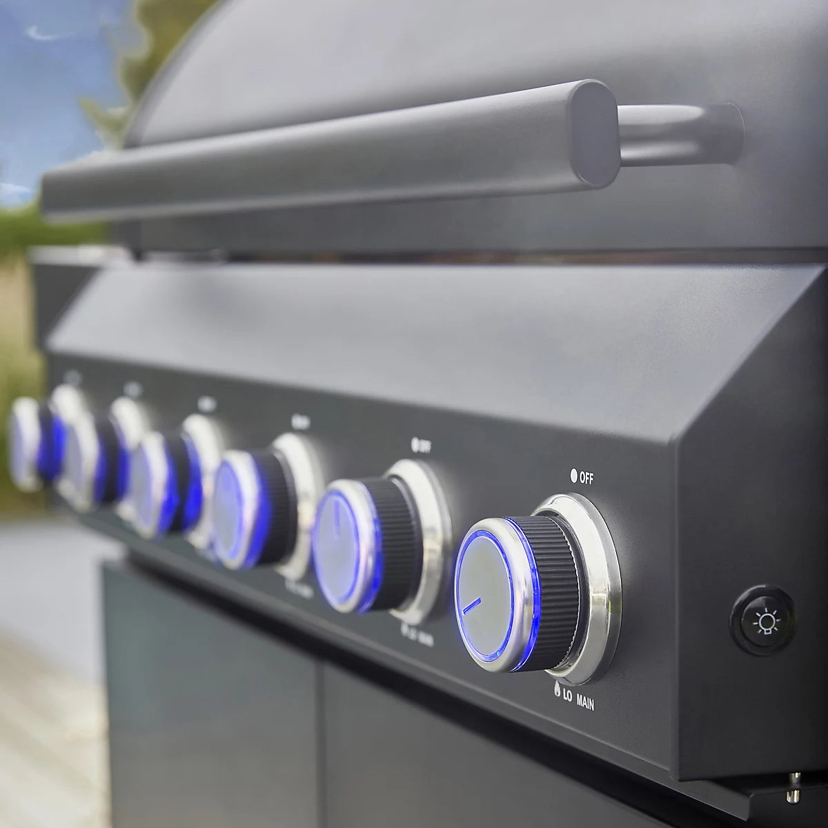 GoodHome Praden Black 6 burner Gas BBQ