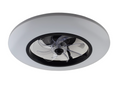 GoodHome Hewish Modern Black & white LED Ceiling fan light