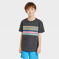 Boys' Short Sleeve Rainbow Chest Striped T-Shirt
