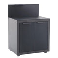 Goodhome Cucino Powder-coated Grey Open Steel Outdoor Kitchen Cabinet Unit