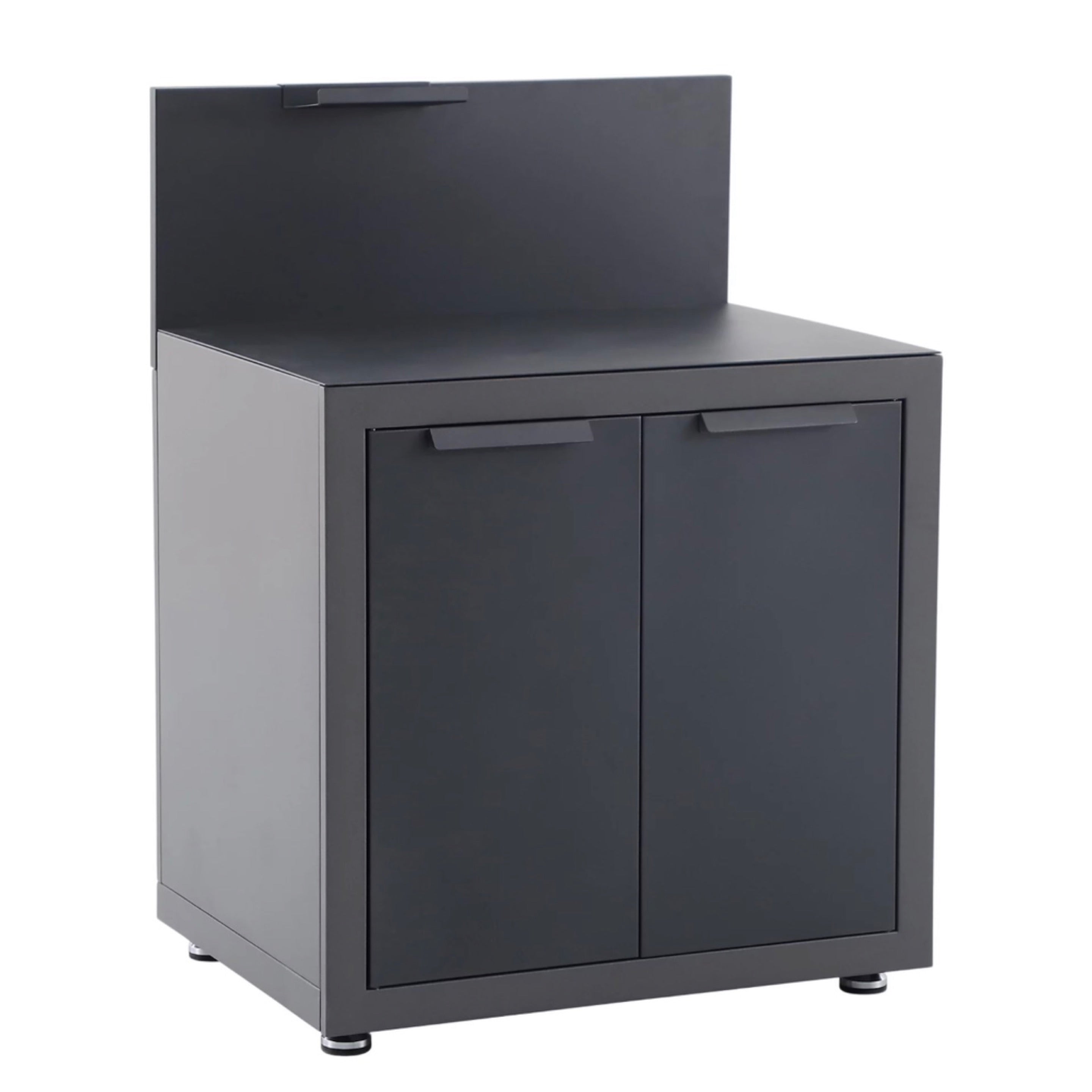 Goodhome Cucino Powder-coated Grey Open Steel Outdoor Kitchen Cabinet Unit