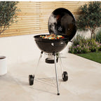 GoodHome Elland Black Charcoal Round BBQ 57cm