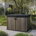 Keter Signature Decocoat 2020L Resin Garden Storage - Walnut 6x3ft Pent