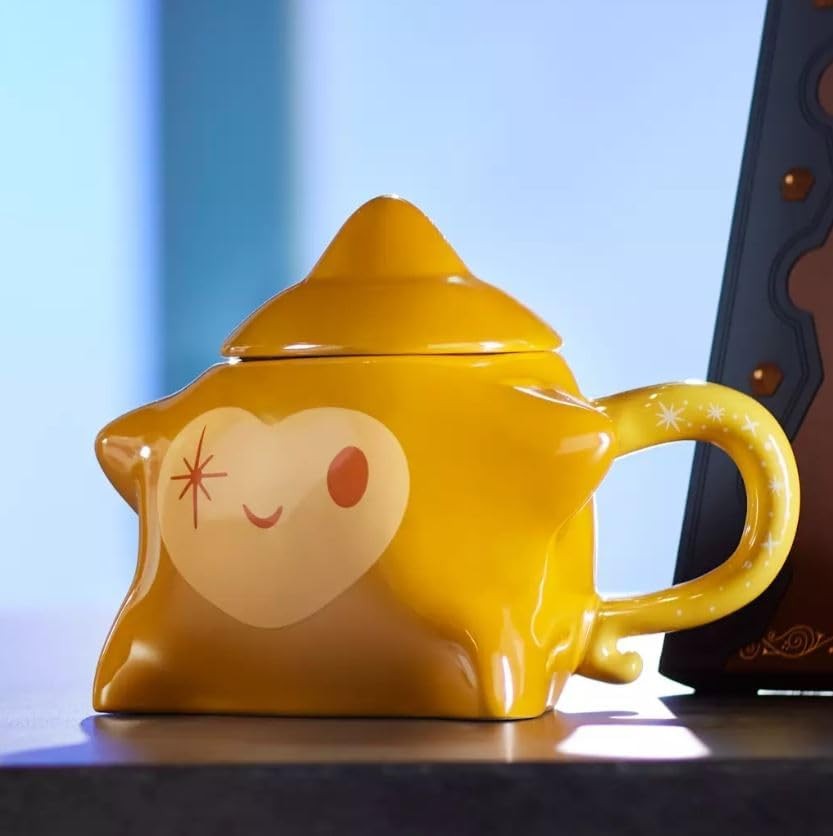 Disney Store Official Wish Star Shaped Mug with Lid, 625ml