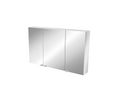GoodHome Imandra Compact Matt Mirror effect Triple Bathroom Cabinet Mirrored (H)600mm (W)1000mm