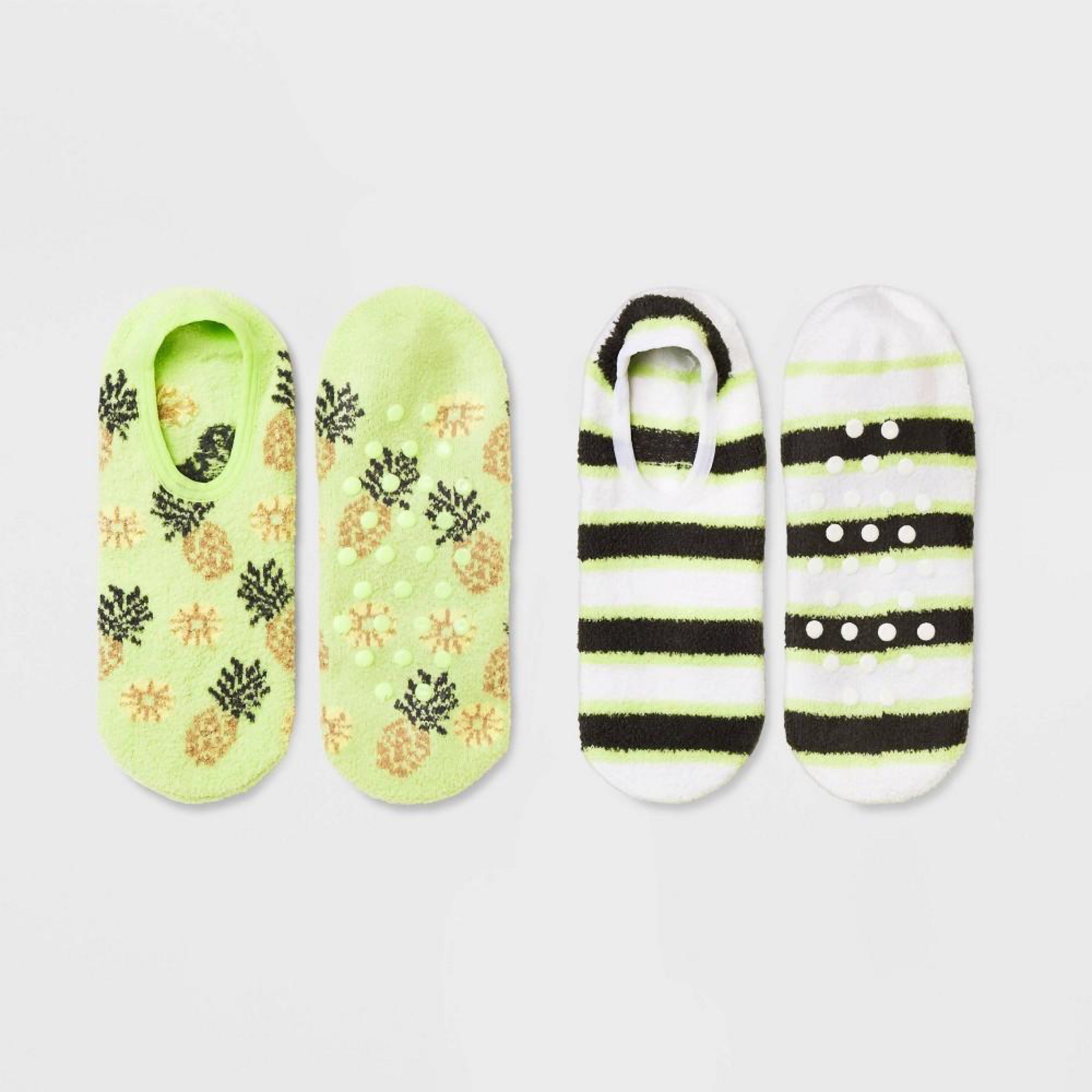 Women's 2pk Pineapple Cozy Liner Socks