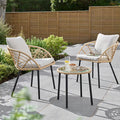 Mykonos Rattan 3 Piece Bistro Set
