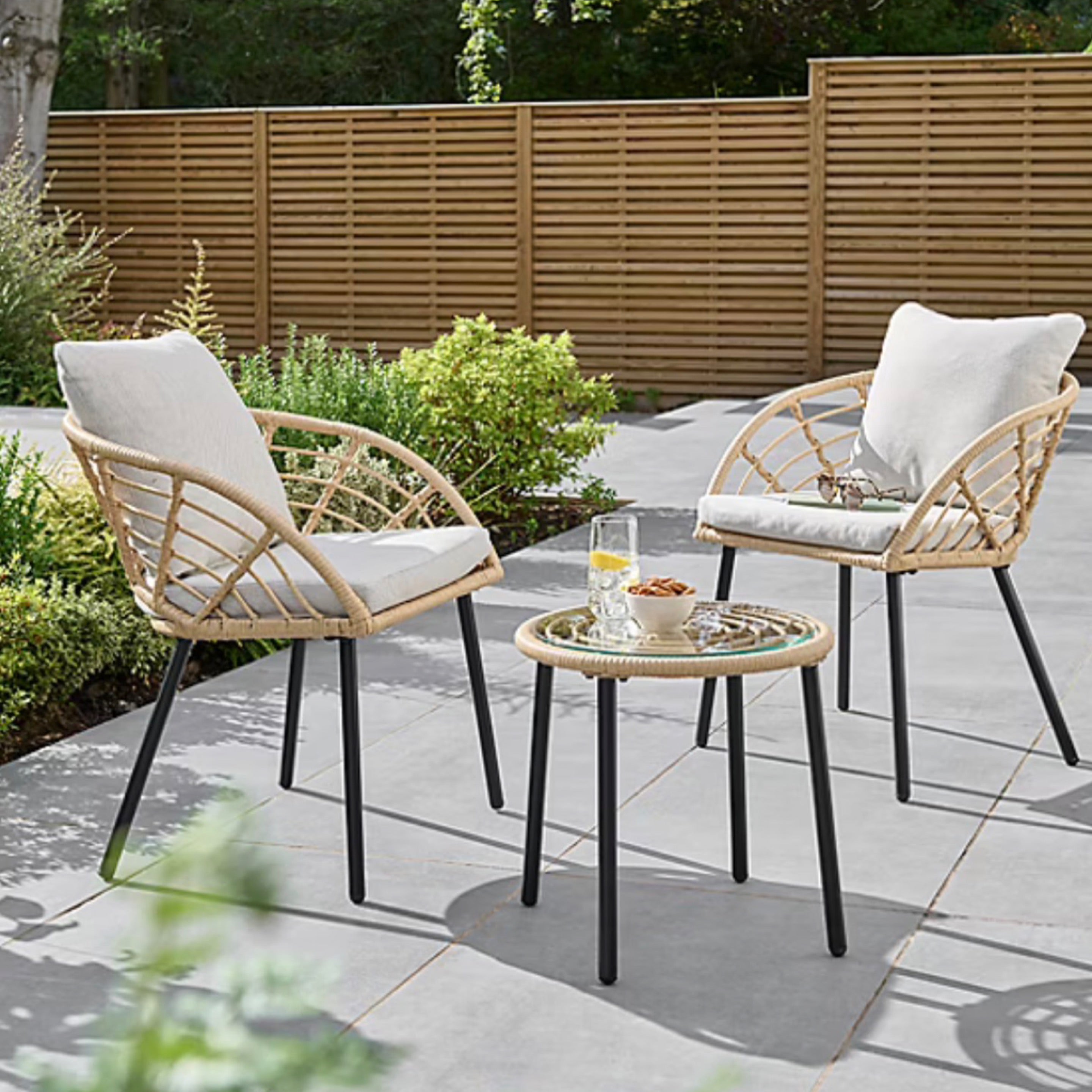 Mykonos Rattan 3 Piece Bistro Set