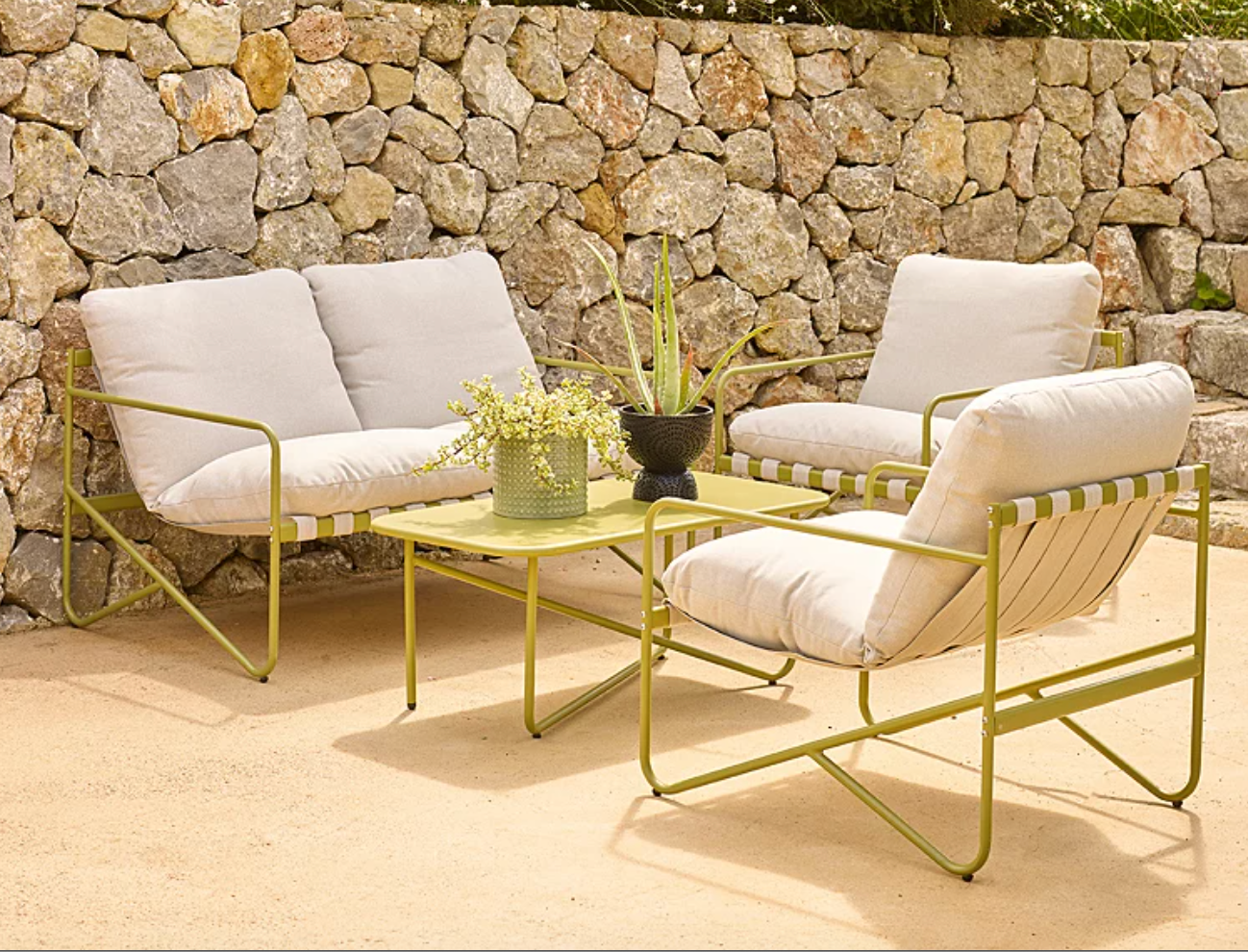 Green Tuscany 4 Piece Garden Sofa Set