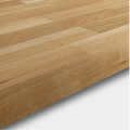 GoodHome Hinita Natural Wood effect Solid oak Square edge Kitchen Worktop, (L)3000mm (W)620mm (T)40mm