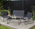 Black Modern Metal Sofa Set