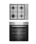 Beko QBSE223SX Built-in Multifunction Oven & gas hob pack - Stainless steel