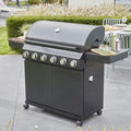 GoodHome Praden Black 6 burner Gas BBQ