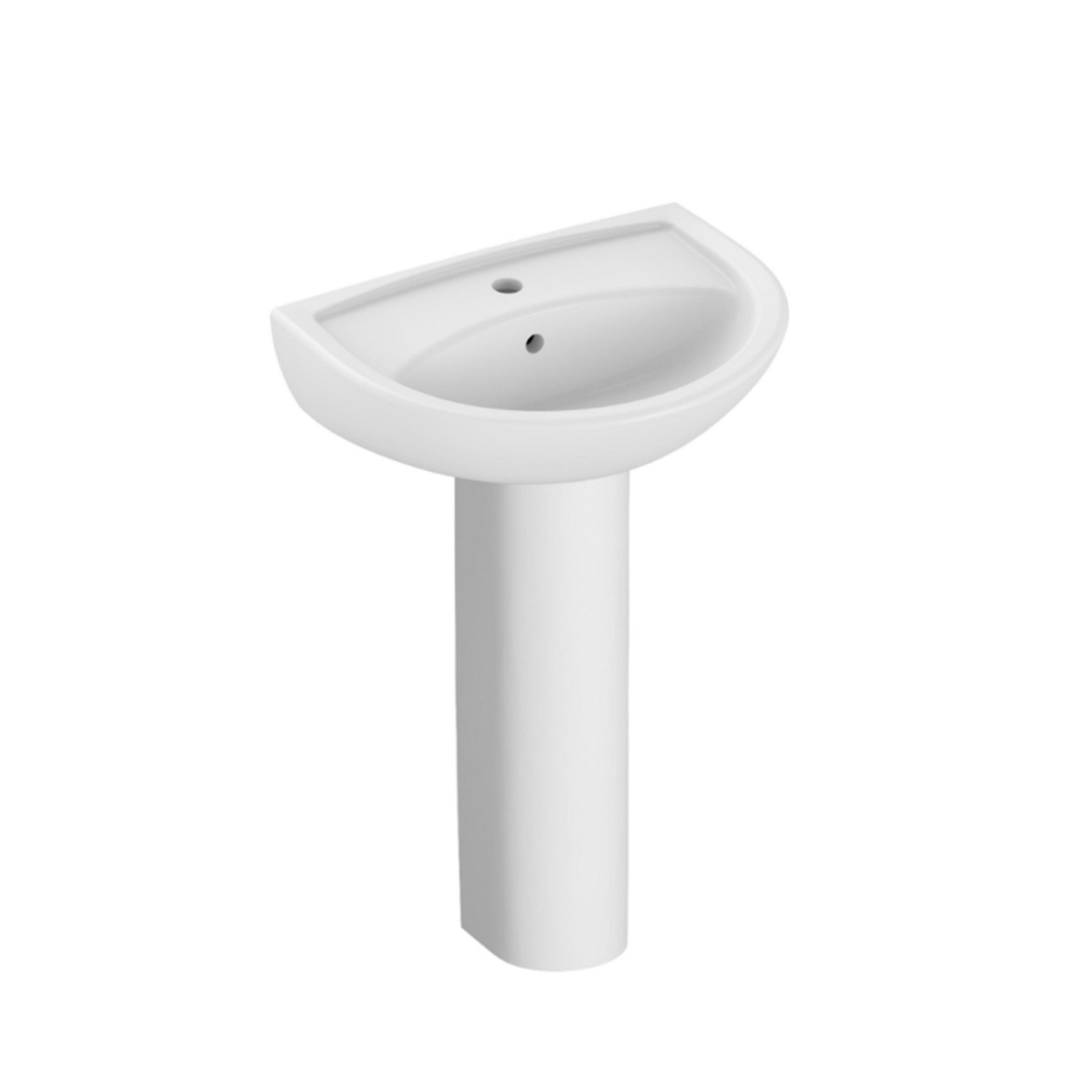 Vitra Milton Round Full pedestal Basin (H)82cm (W)55.5cm