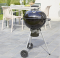 GoodHome Elland Black Charcoal Round BBQ 47cm