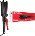 Revlon Wave Master Jumbo Waver (Three-Prong Jumbo Barrels, Tourmaline Ceramic Coating, 30 Heat Settings Up to 190°C) RVIR3056UK